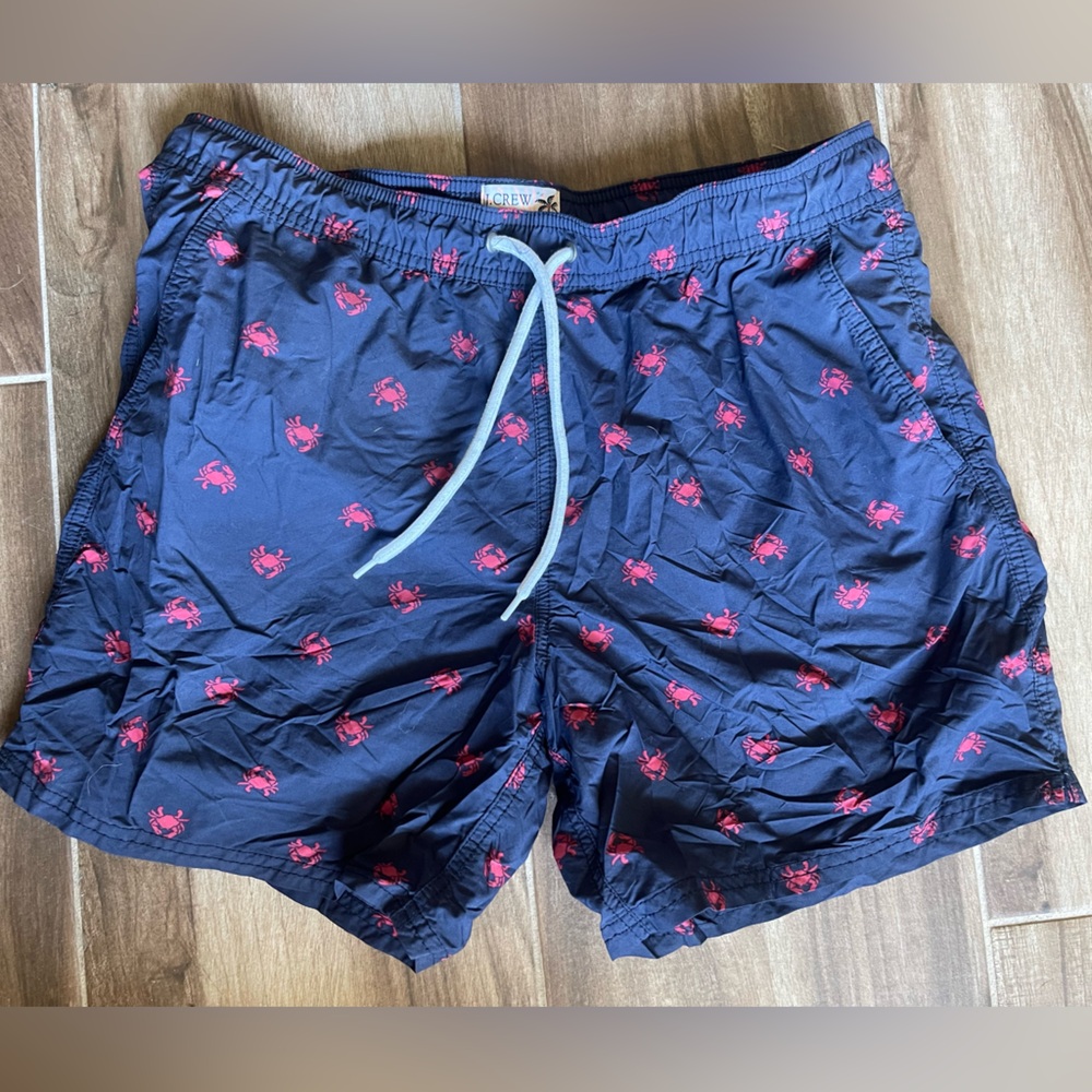 J crew crab swim trunks